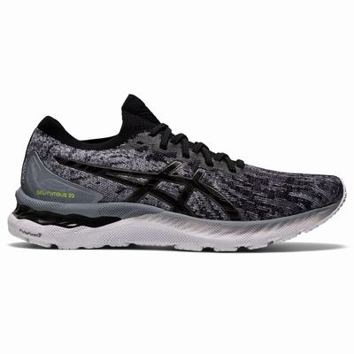 Asics Gel-Nimbus 23 Knit - Miesten Juoksukengät - Mustat